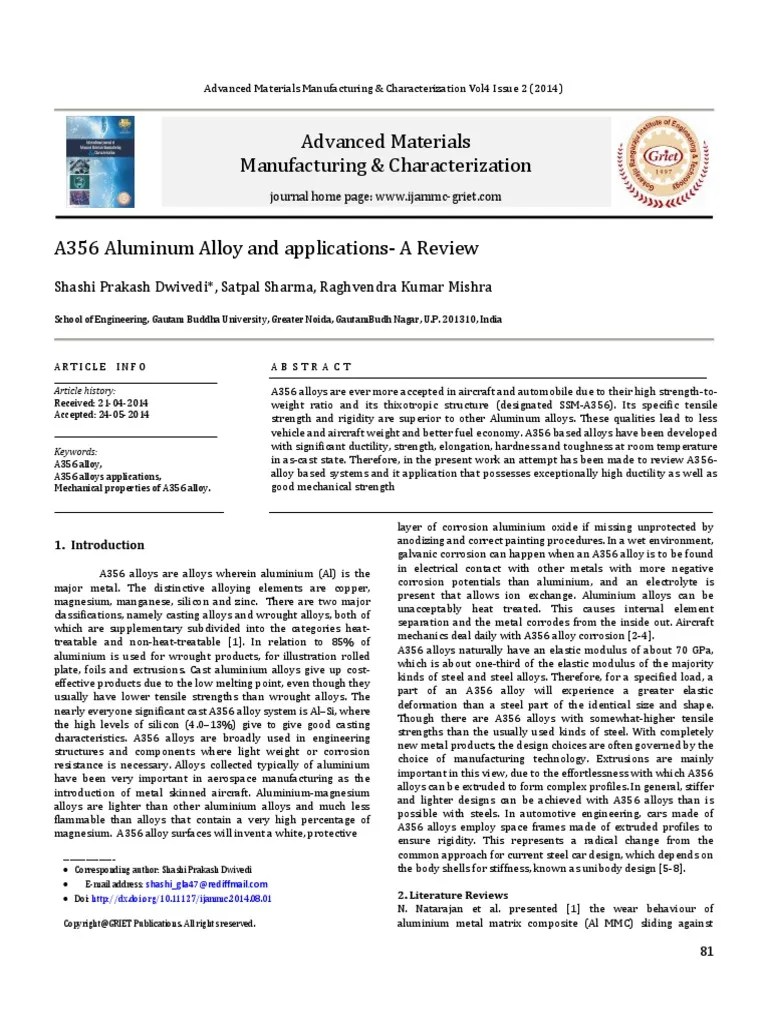 Advanced Materials Manufacturing & Characterization Shashi Prakash