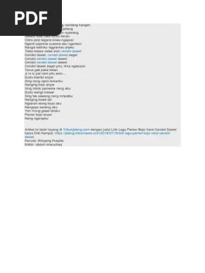 Koyo Ngene Rasane Wong Nandang Kangen | PDF