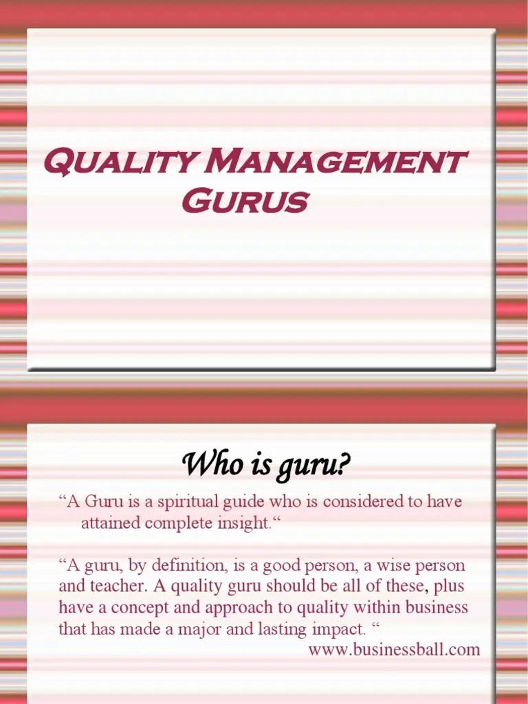quality gurus.ppt Customer Business