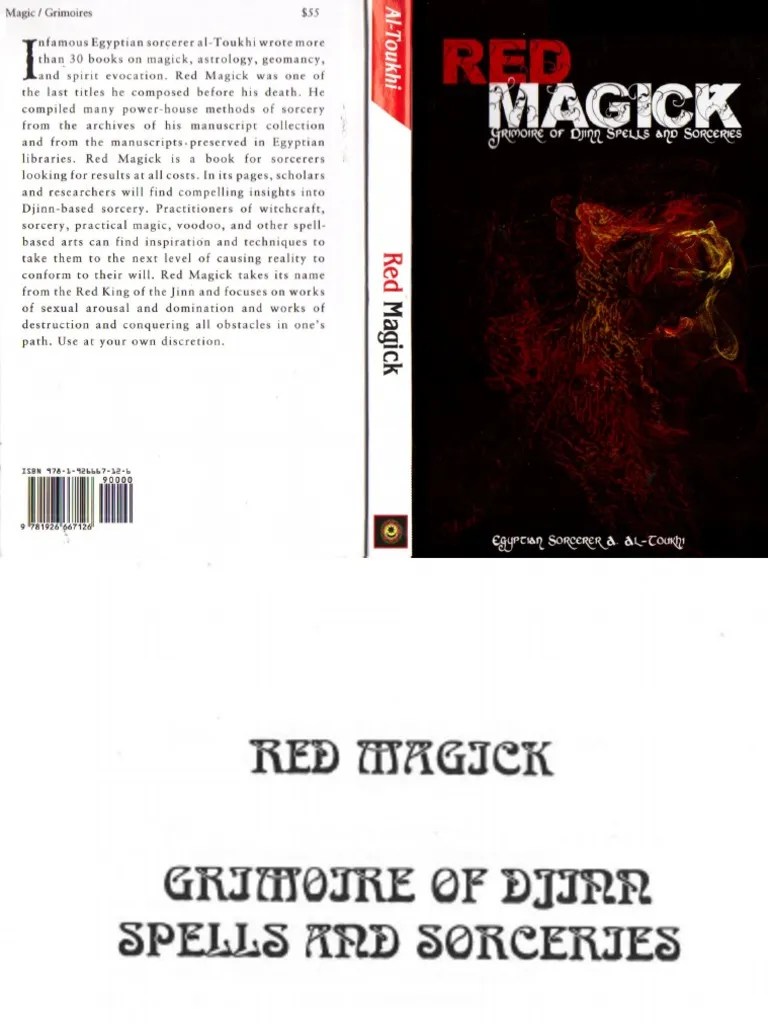 AlToukhi Red Magick Grimoire of Djinn Spells and