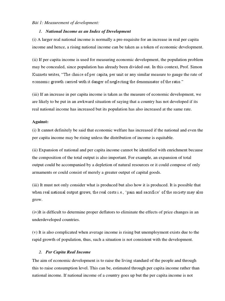 🌈 National as a measure of economic welfare. What extent does