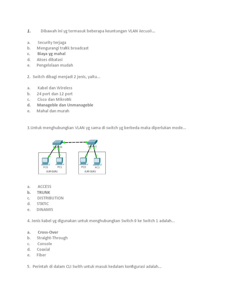 Jawaban Latihan Soal Aij Pas 1 (Syafi' Ul Anam Xi TKJJ 1) | PDF