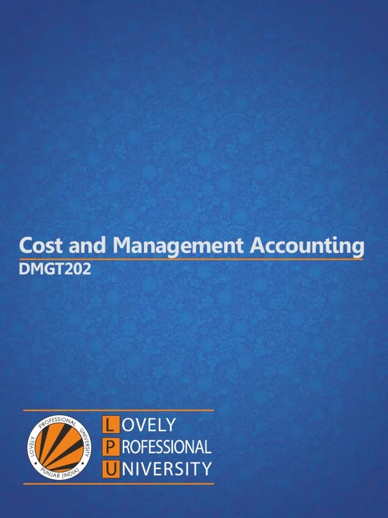 Dmgt202 Cost and Management Accounting PDF Cost Accounting Expense