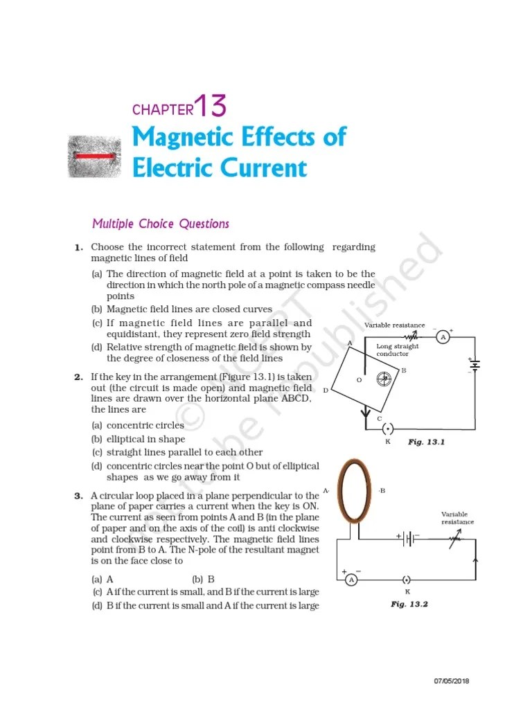 Understanding Magnetic Fields: Multiple Choice and Short Answer