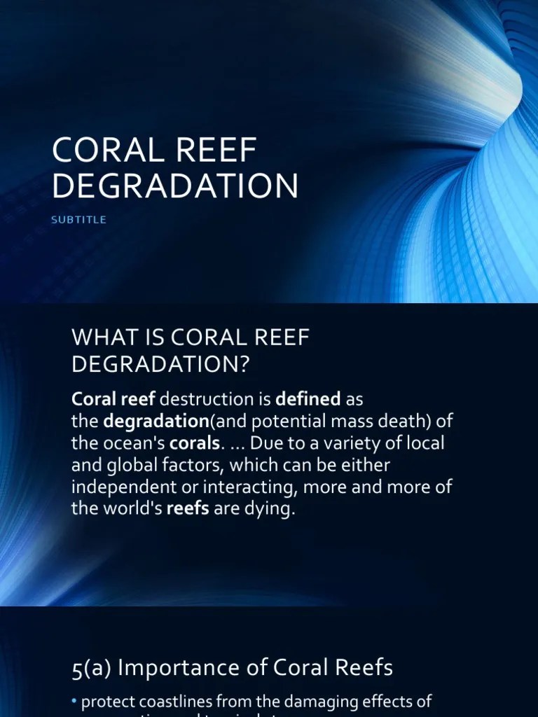 Coral Reef Degradation PDF