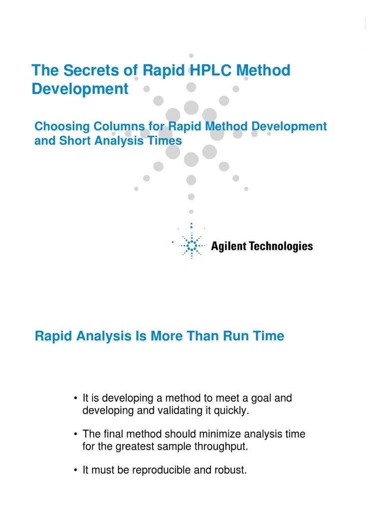 Microsoft Power Point Rapid HPLC Method Development PDF Liquid