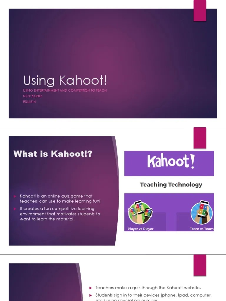 Kahoot Powerpoint PDF