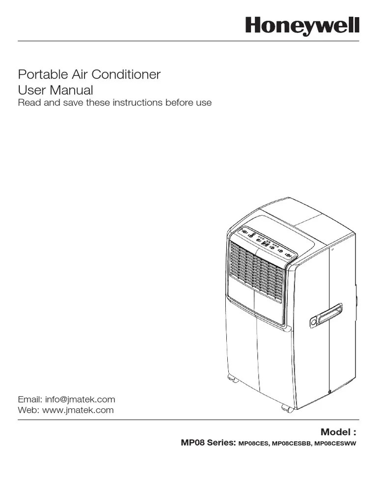 Honeywell Mp8cesww Portable Ac Owners Manual | PDF | Air Conditioning