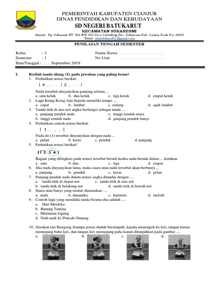 Soal SBK Kelas 4 | PDF