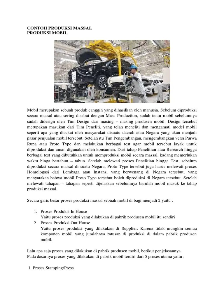 Contoh Produksi Massal | PDF