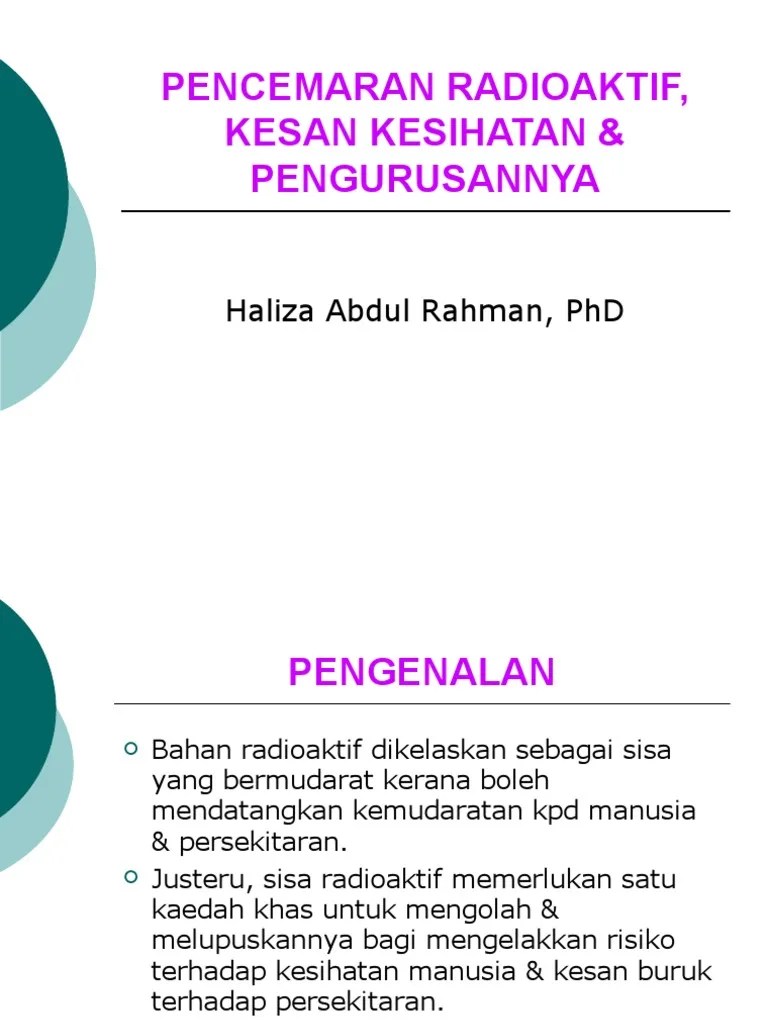 PENCEMARAN RADIOAKTIF GTK 202