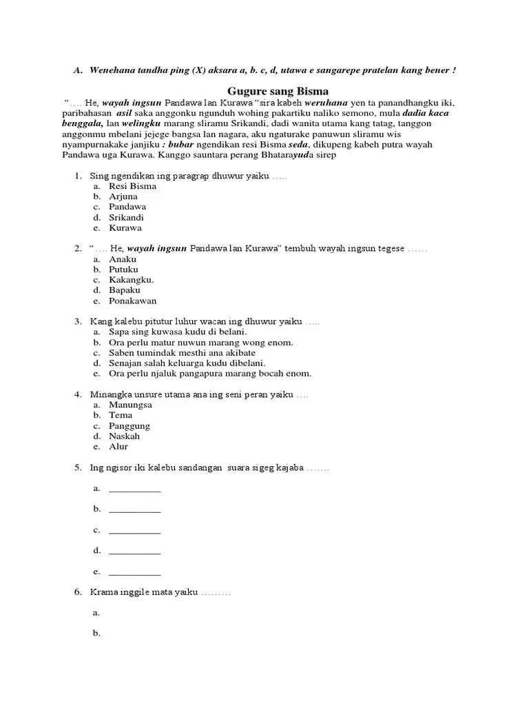 Bahasa Daerah 1 | PDF