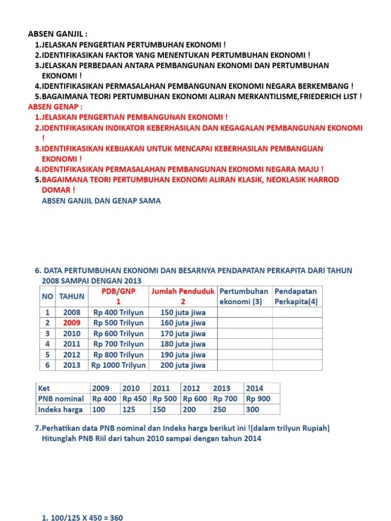 Tugas Pertumbuhan Dan Pembangunan Kelas Xi Iis | PDF