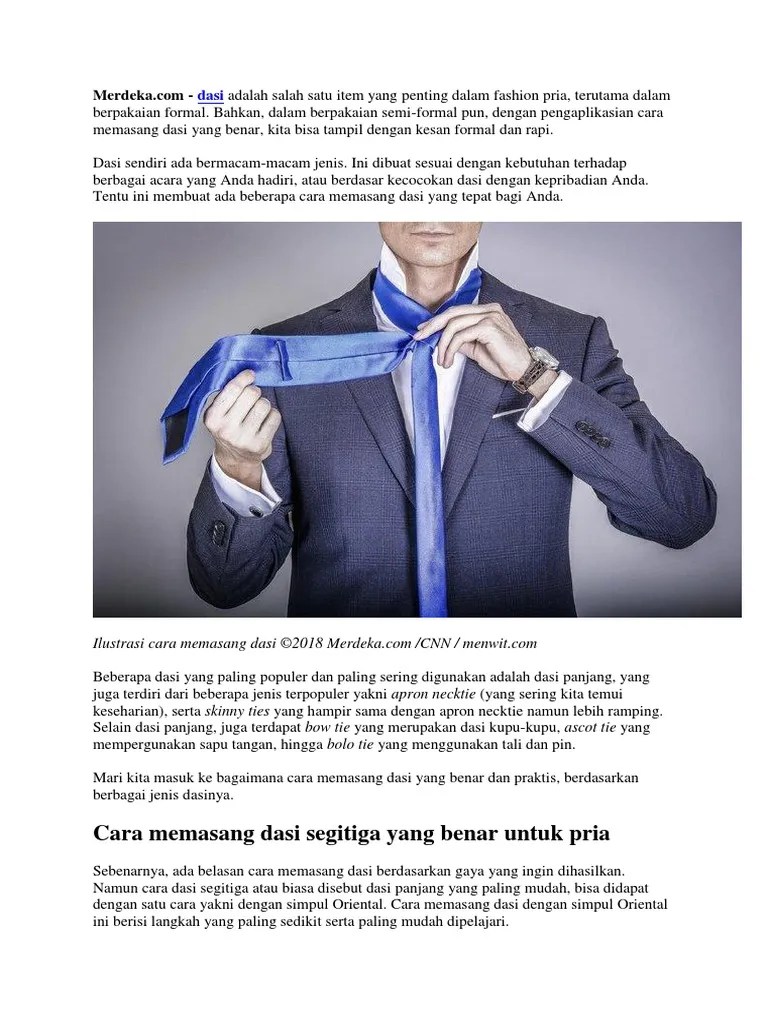 Cara Membuat Dasi | PDF