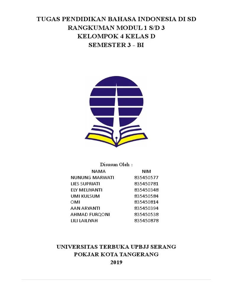 Rangkuman Pembelajaran Bahasa Indonesia Di SD Modul 13 PDF