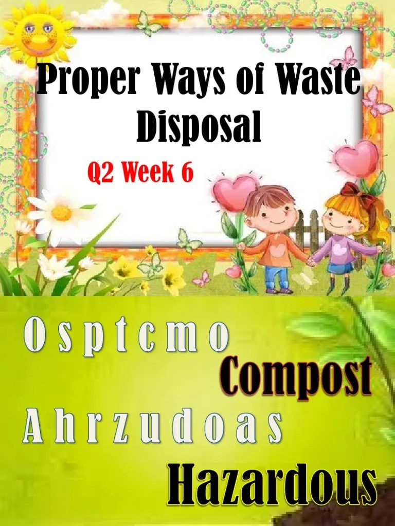 Proper Ways of Waste Disposal PDF