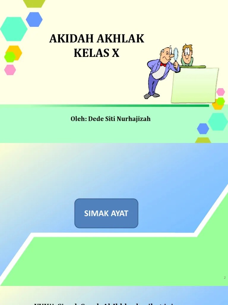 Ppt Akidah Akhlak kelas X
