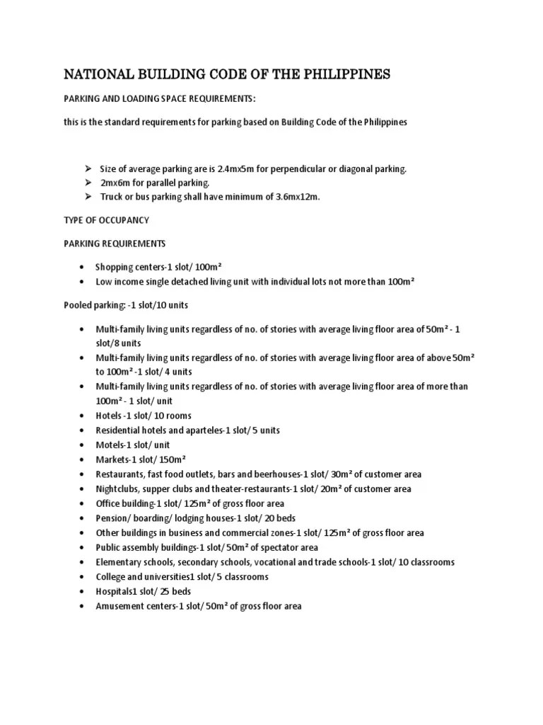 National Building Code of The Philippines PDF