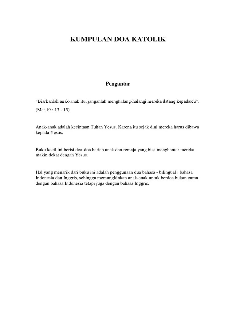 Doa Makan Katolik In English
