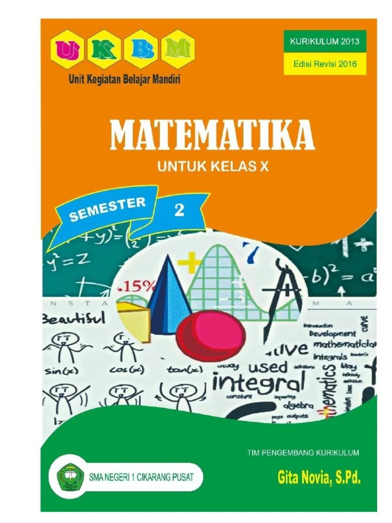 Jawaban Ukbm Matematika Wajib Kelas 10 Semester 2