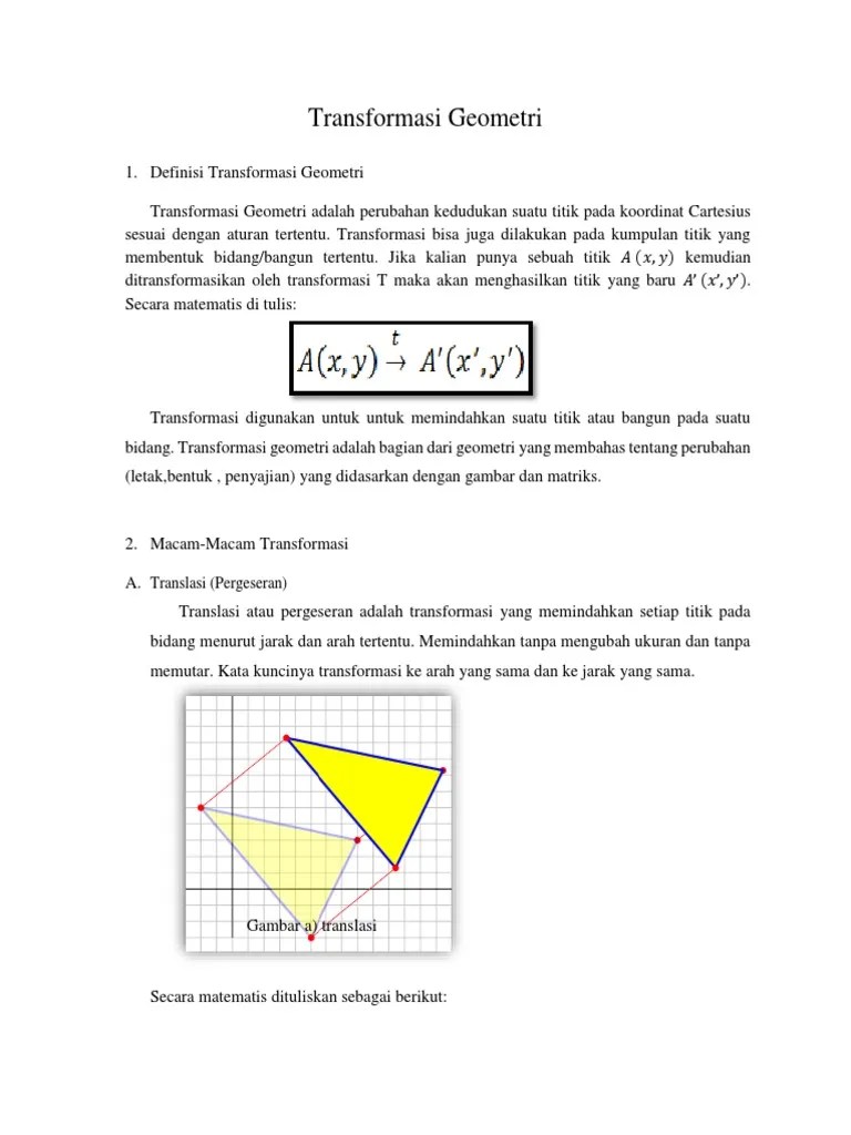 Transformasi Geometri | PDF