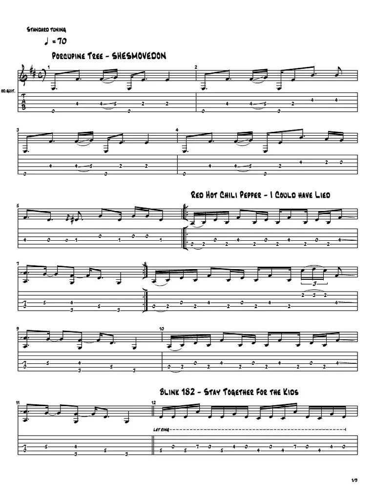 Easy Guitar Riffs (Standard Tuning) Rock Music Recorded Music