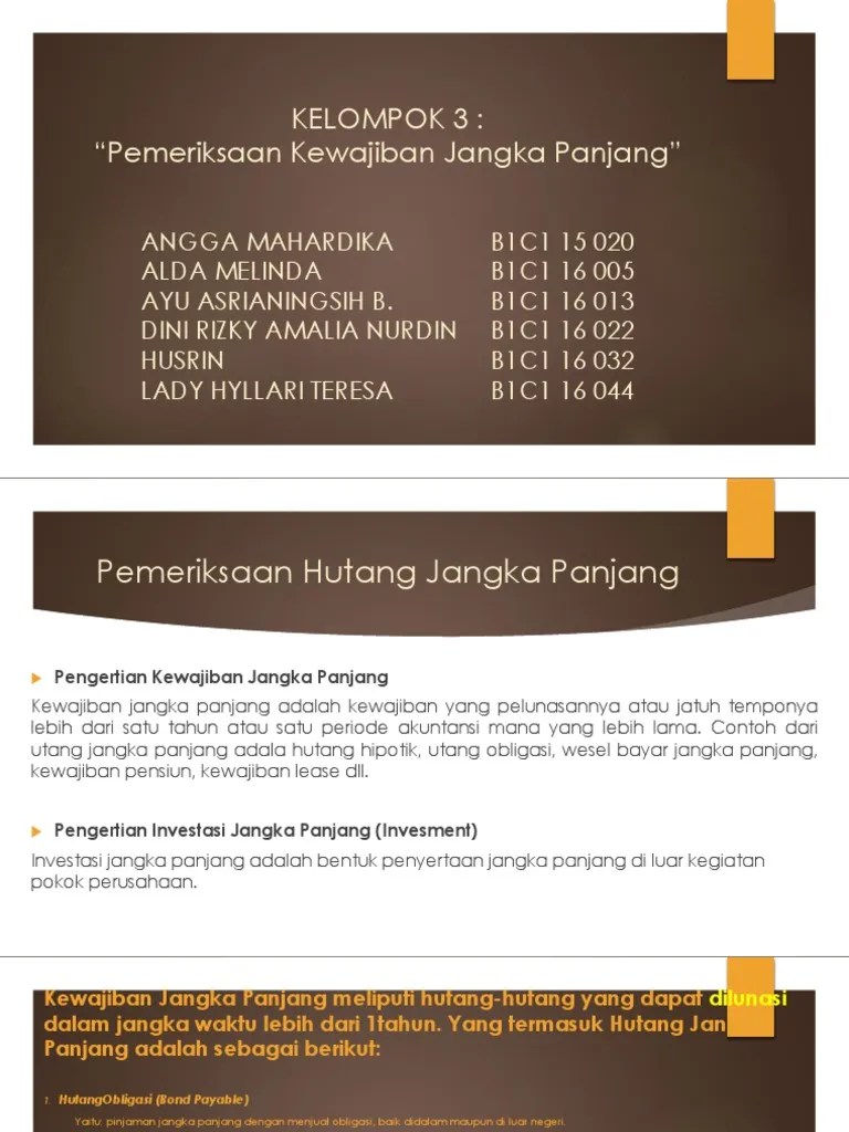 Pemeriksaan Hutang Jangka Panjang | PDF