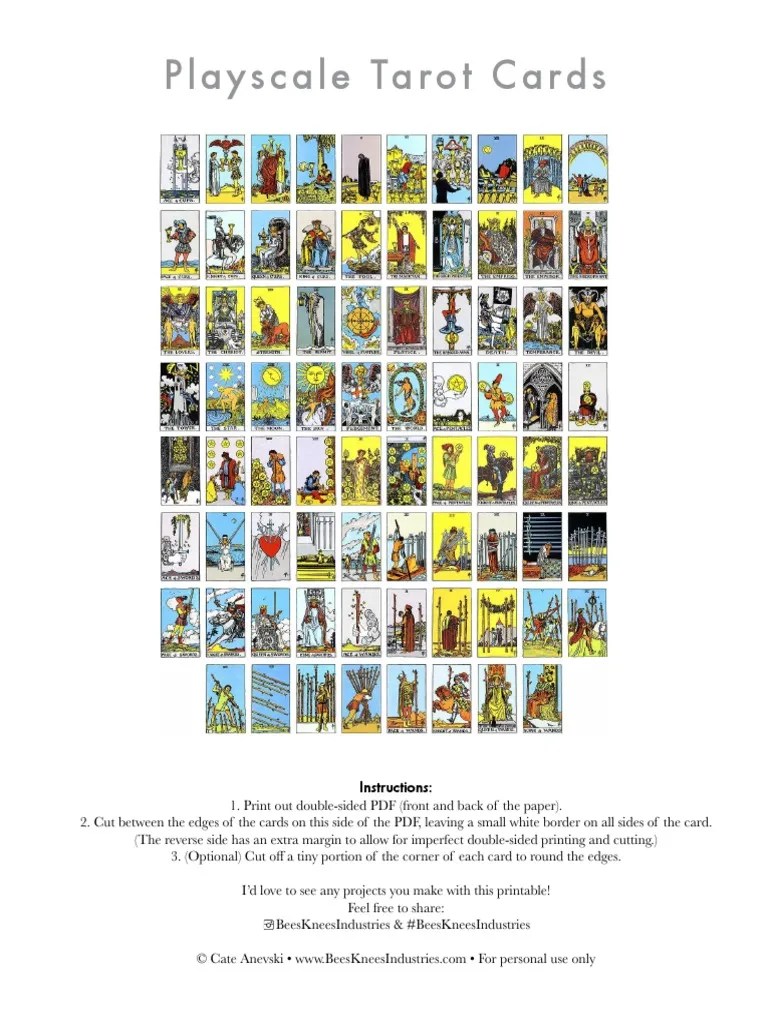 Playscale Tarot Cards PDF PDF