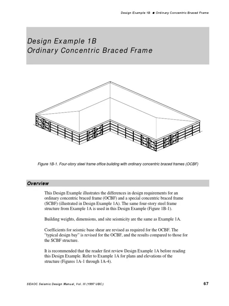 Design ExampleOrdinary Connection Braced Frame Column Force