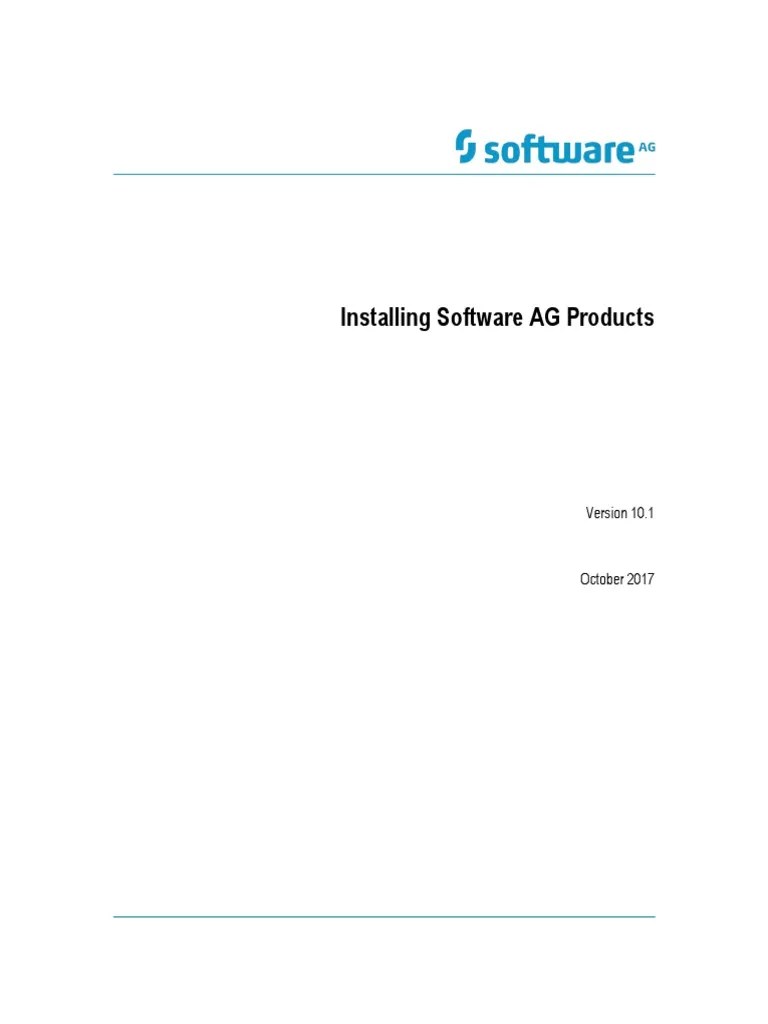 101 Installing Software AG Products PDF Oracle Database Databases