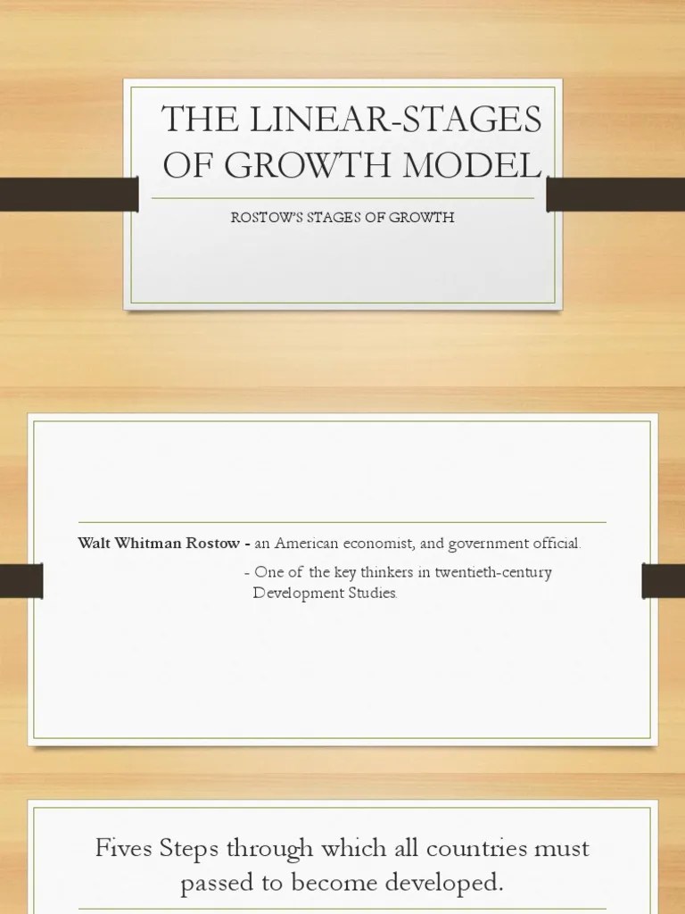Linear Stages of Growth Model PDF