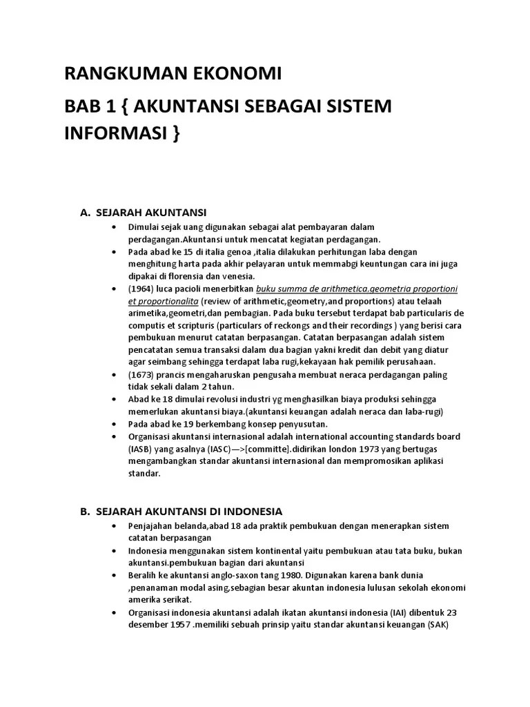 Rangkuman Ekonomi | PDF