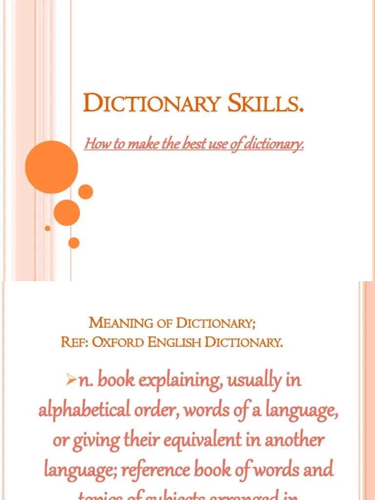 Ictionary Kills How To Make The Best Use of Dictionary PDF Verb