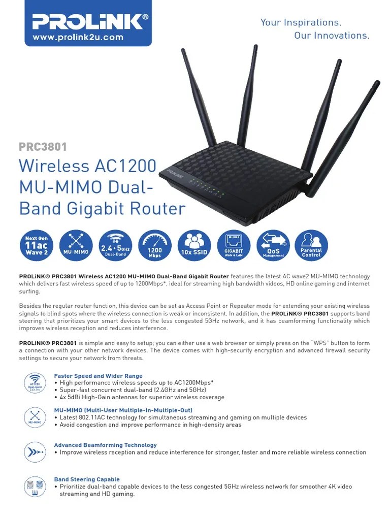PRC3801 Datasheet 2019.07.19 | PDF | Wi Fi | Wireless Lan