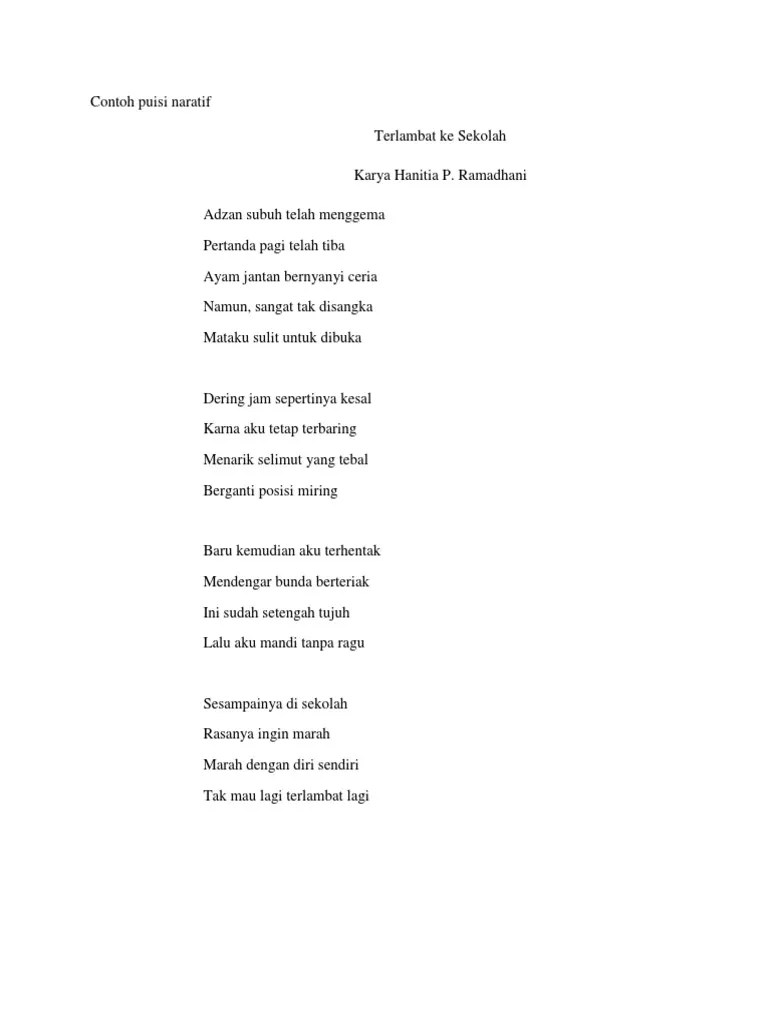 Contoh Puisi Fiksi