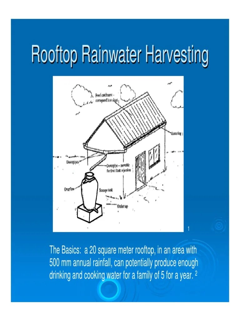 Roof Top Rainwater Harvesting Presentation 2006 PDF PDF Pipe