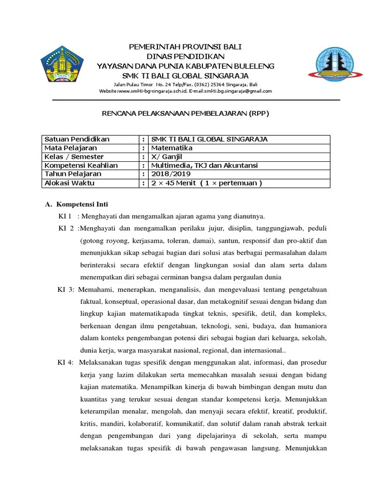 RPP 3.12 Aturan Sinus Dan Cosinus | PDF