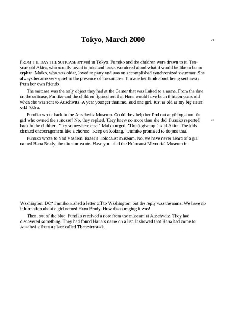 Hana's Suitcase Part 2 PDF PDF