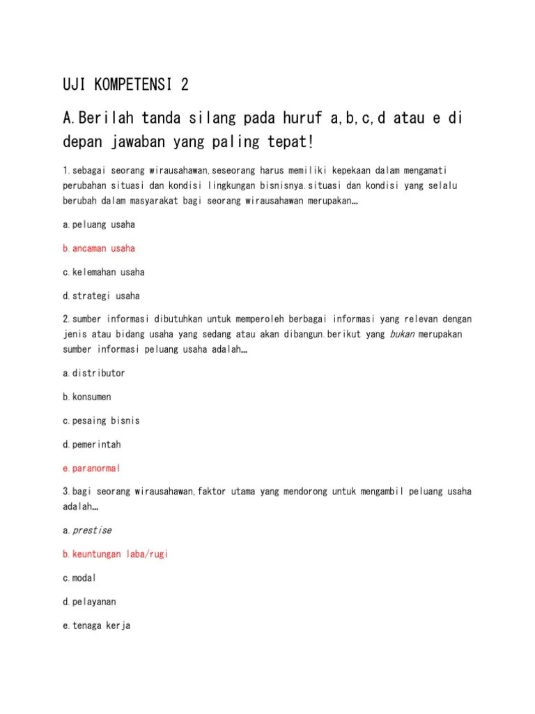 Berikut Yang Tidak Termasuk Informasi Peluang Usaha Adalah Entry Students