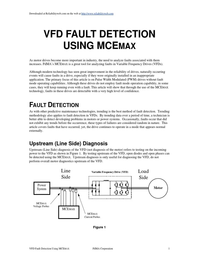 VFD Fault Detection PDF Power Engineering Electrical Engineering