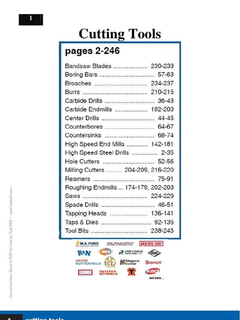 Cutting Tools PDF Drill Drilling