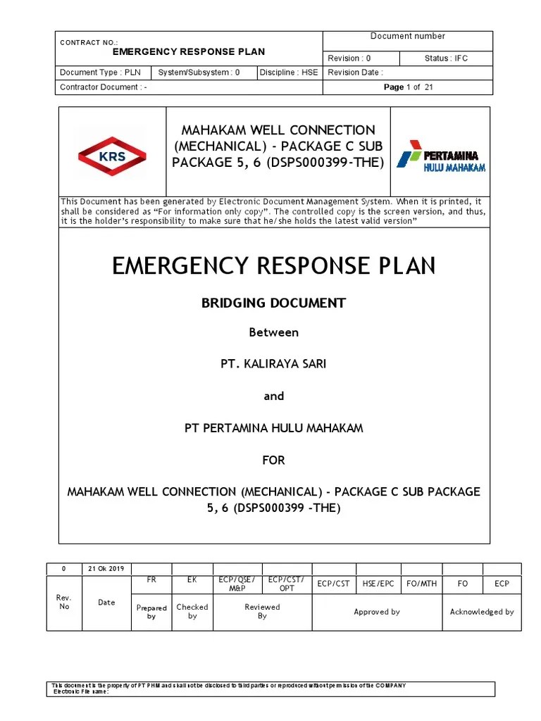 ERP Bridging Document Rev 00 PDF Emergency Paramedic