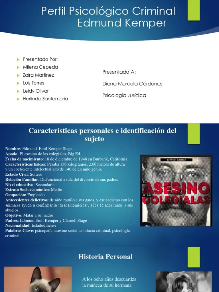 Perfil Criminal Kemper PDF Desorden de personalidad antisocial