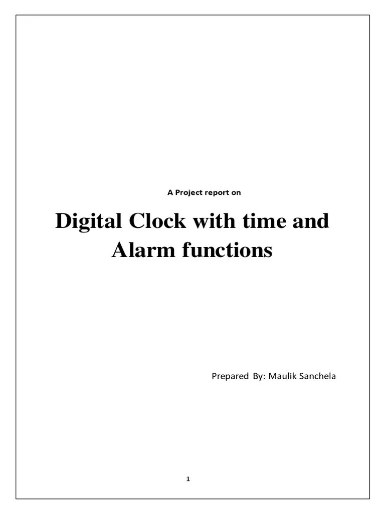 Digital Clock Using 8051 Microcontroller With RTC PDF Capacitor