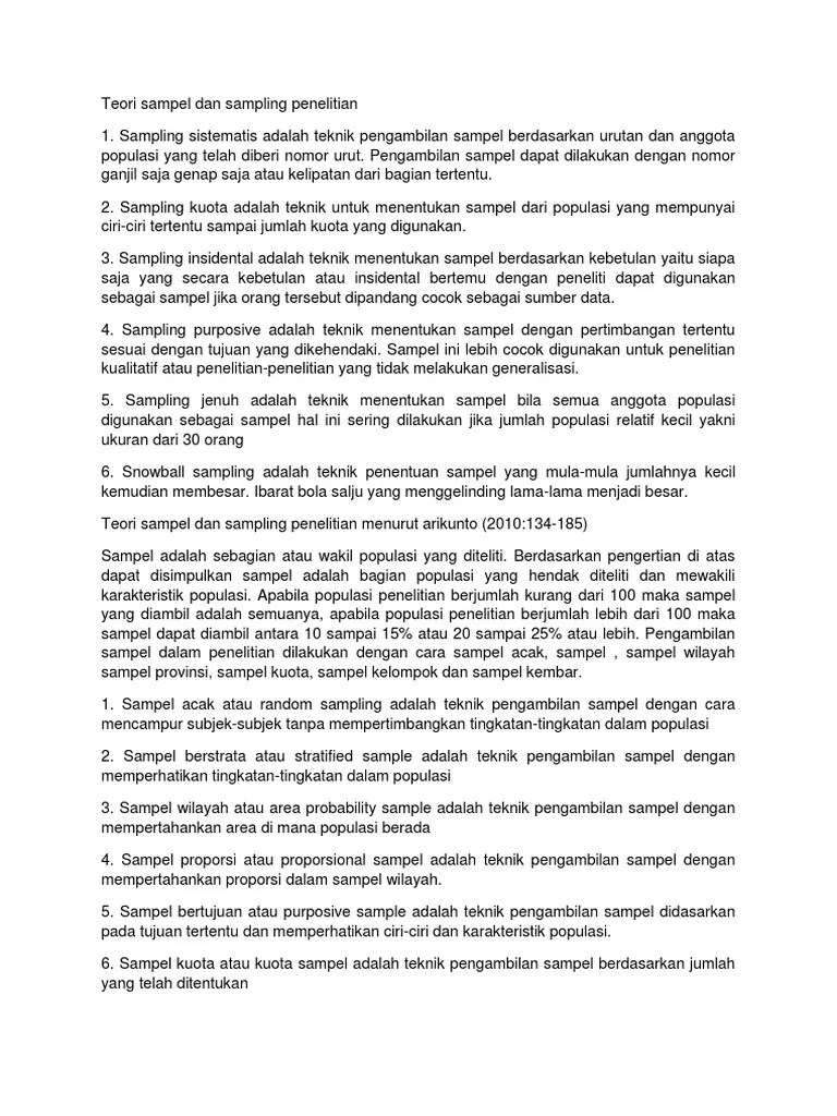 Penentuan Sampel Menurut 15 Ahli | PDF
