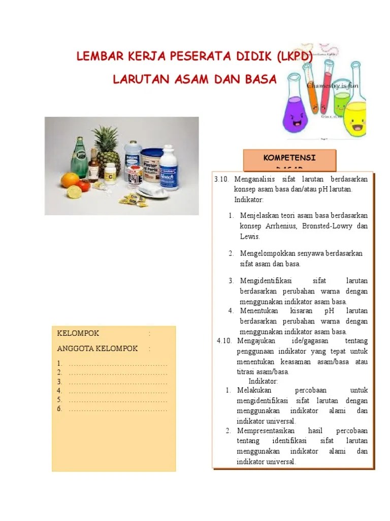 LKPD Asam Basa Fixx | PDF