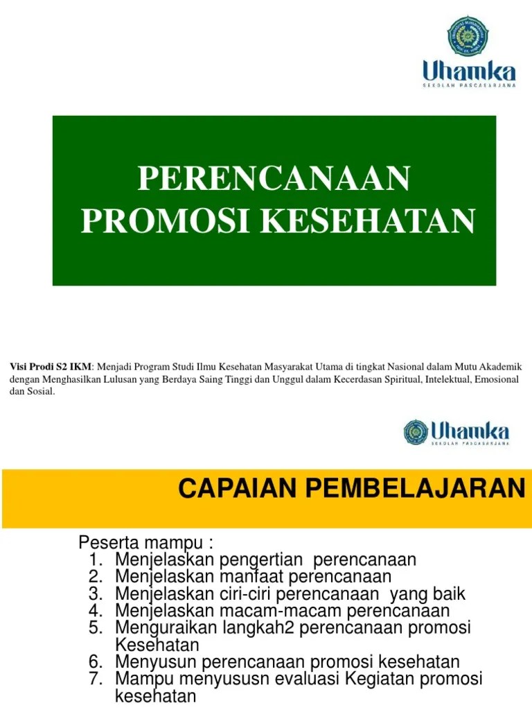 Perencanaan PROMKES 19 | PDF