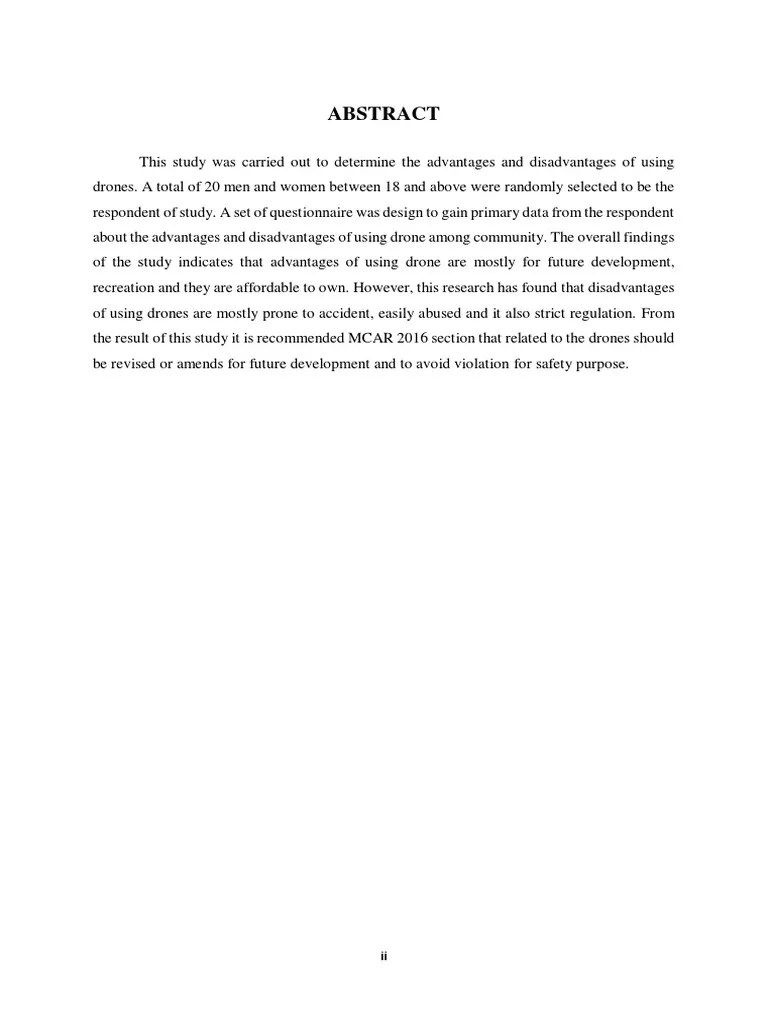 Advantages and Disadvantages of The Drones PDF Unmanned Aerial