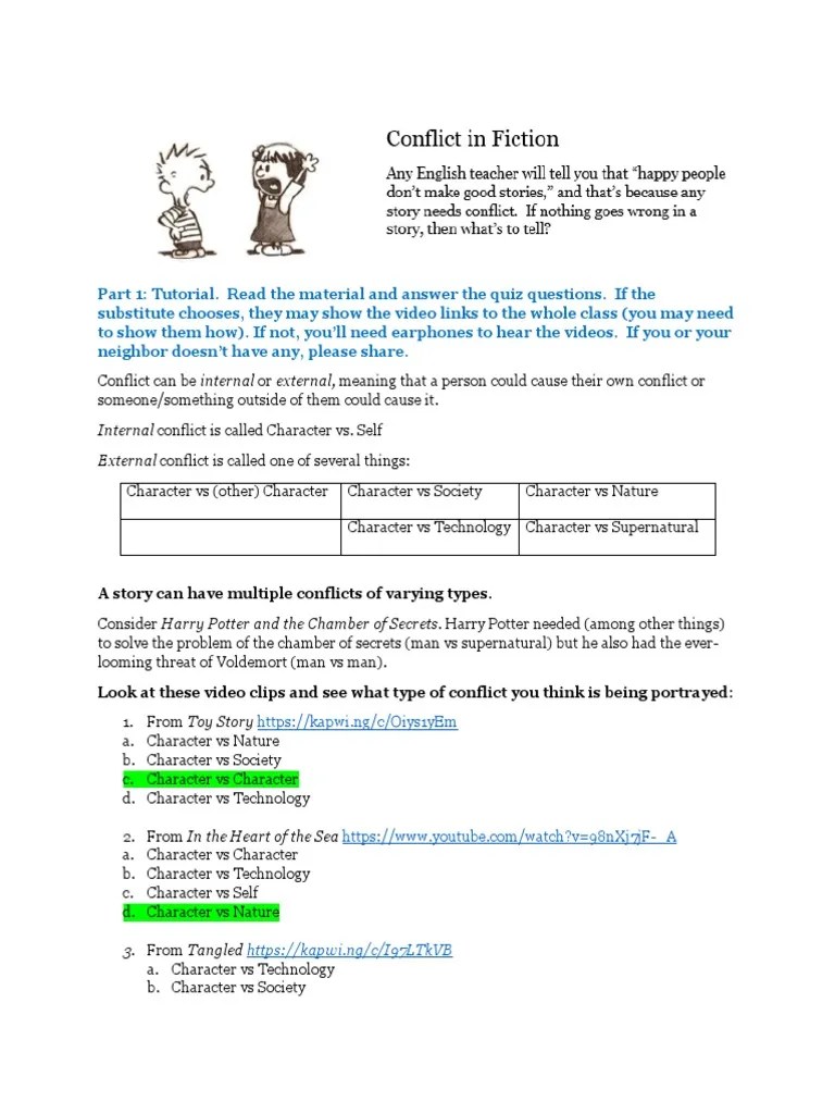 Conflict in Fiction Inc PDF