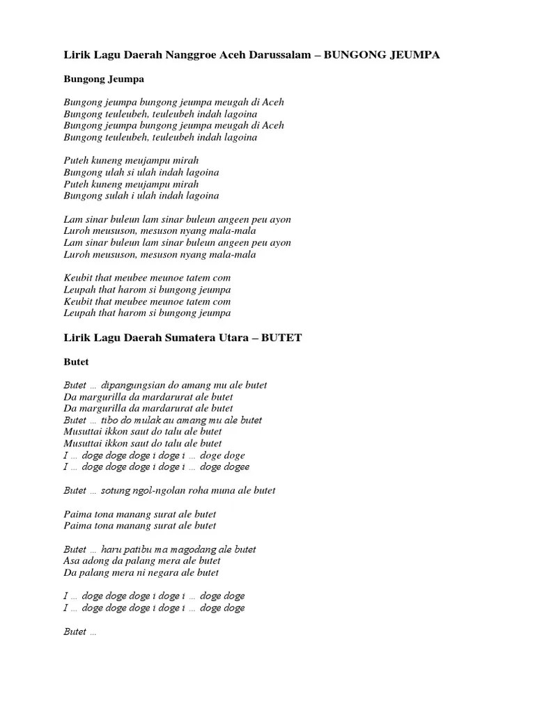 Lirik Lagu Seluruh Indonesia | PDF